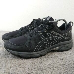 Asics Gel Venture 7 Womens Size 8.5 Running Shoes Black Sneakers Low Top